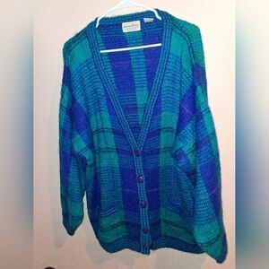 Vintage Boundary Waters Wool Blend  Boyfriend Grandpa Cardigan Sweater 2X